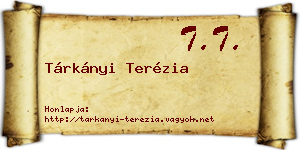 Tárkányi Terézia névjegykártya