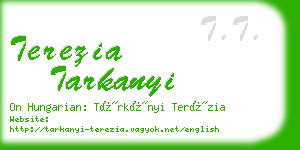 terezia tarkanyi business card